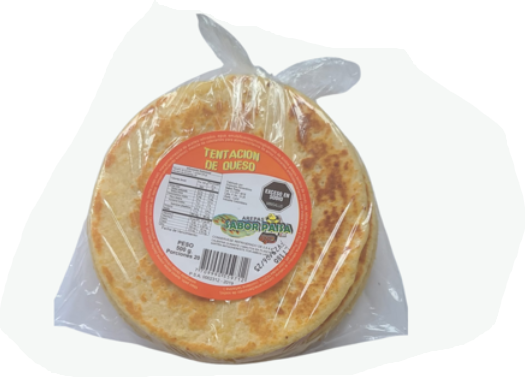 Arepa Tentación tipo tela